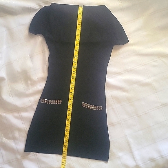 EUC INC Cowell Neck Knit Black Dress - Picture 9 of 10